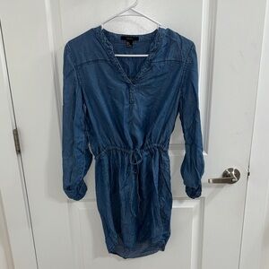 Denim Tie Waist Dress